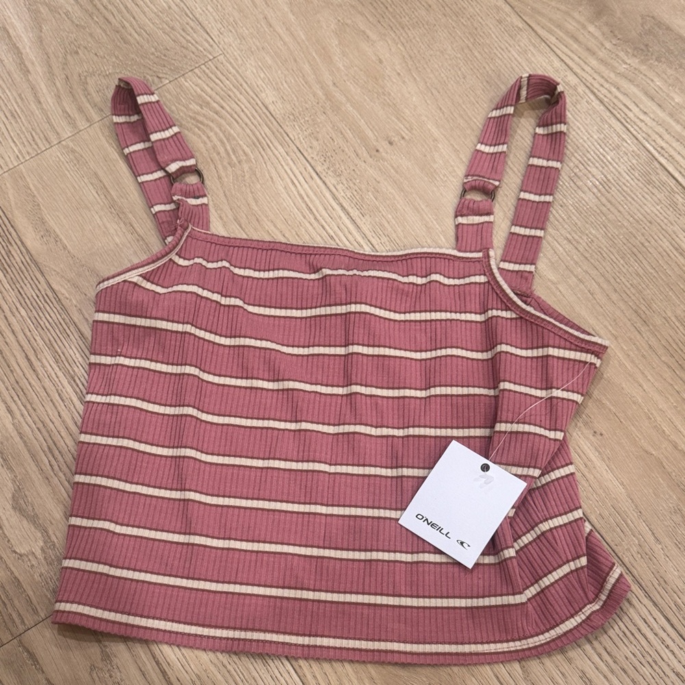 O'Neill Mauve and Cream Striped Camisole